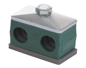 Versterkte buisklem dubbel compleet 3/4"