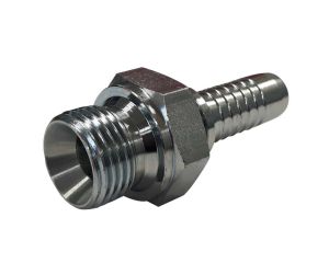 RVS 1/4" DN perskoppeling buitendraad 1/8" BSP