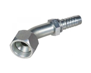 RVS 1/2" DN perskoppeling 45° 1/2" BSP binnendraad