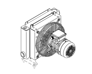 Oesse hydrauliek oliekoeler met 230/400V 3 fase B14 elektromotor | 1" BSP | 5,7 - 7,9 kW