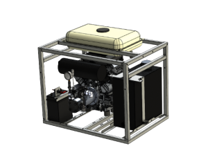 Hydraulic generator power unit with 26 hp V-twin petrol engine
